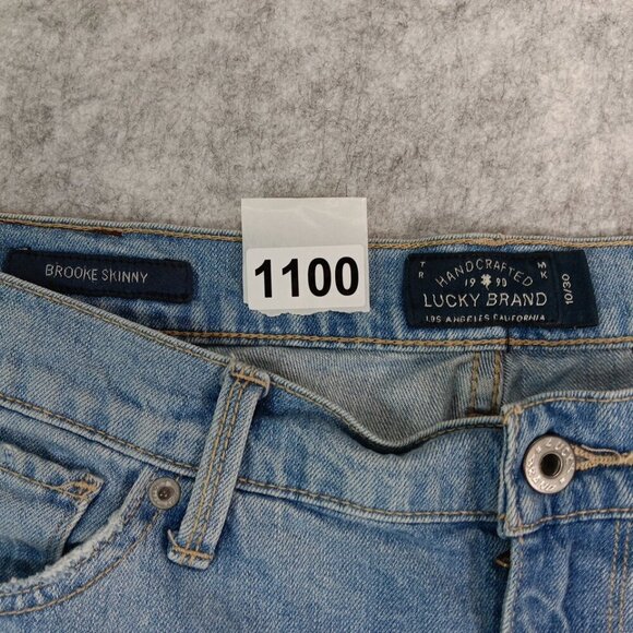 Lucky Brand Brooke Skinny Jeans Women's Size 10/30 Light Wash Waist 30-32​​ - Picture 11 of 13